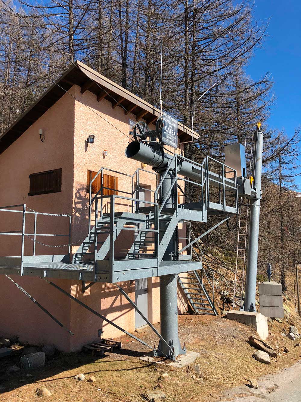 La gare MCP du catex de l'Adrech d'en Barris à Isola 2000