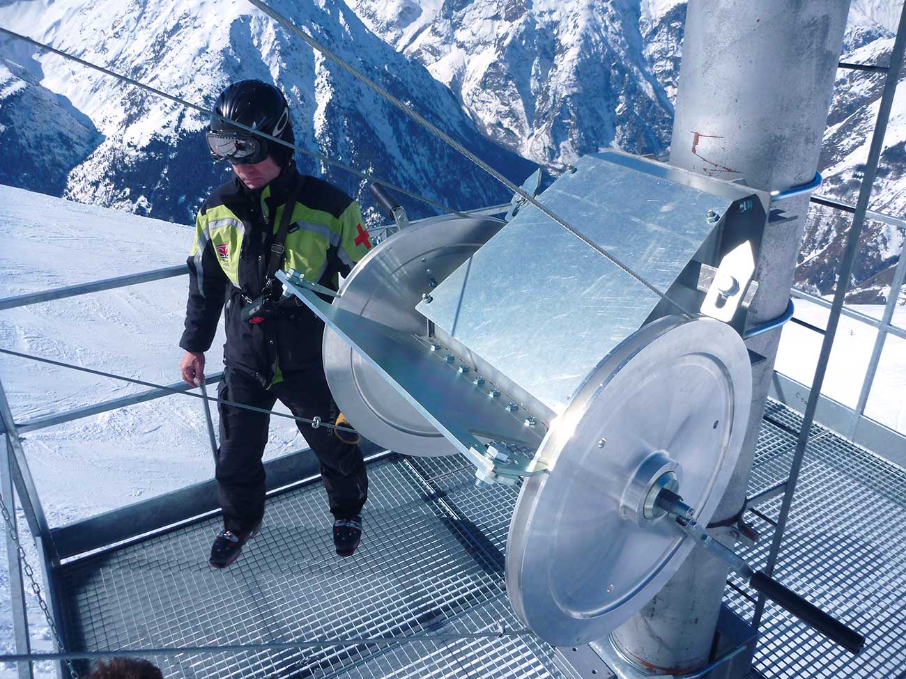 La motrice double du catex du Diable aux 2 Alpes